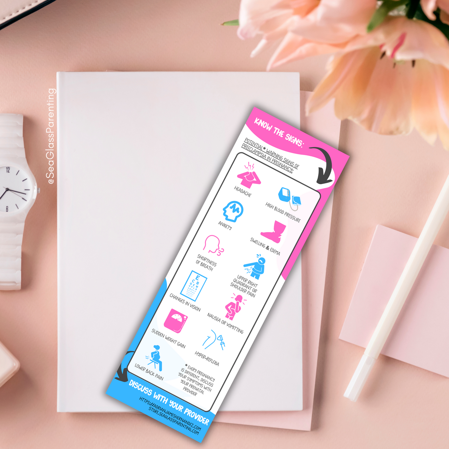 Know the Signs of Preeclampsia (Bulk Order)—Informed Pregnancy and Stillbirth Prevention (non-laminated bookmark)