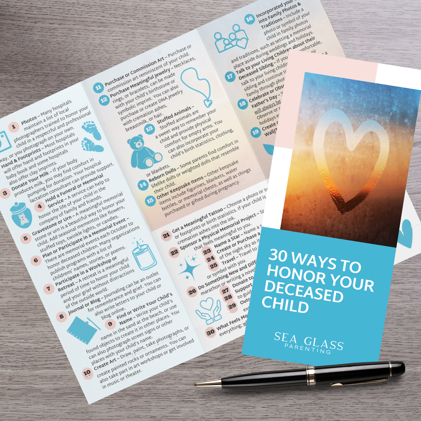 Ways to Honor Your Deceased Child—Awareness and Remembrance Resources (brochure)
