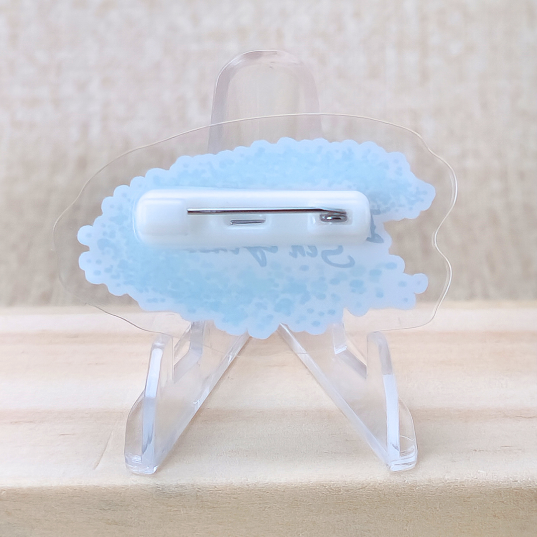 Broken Like Sea Glass—Life Metaphor (acrylic pin)