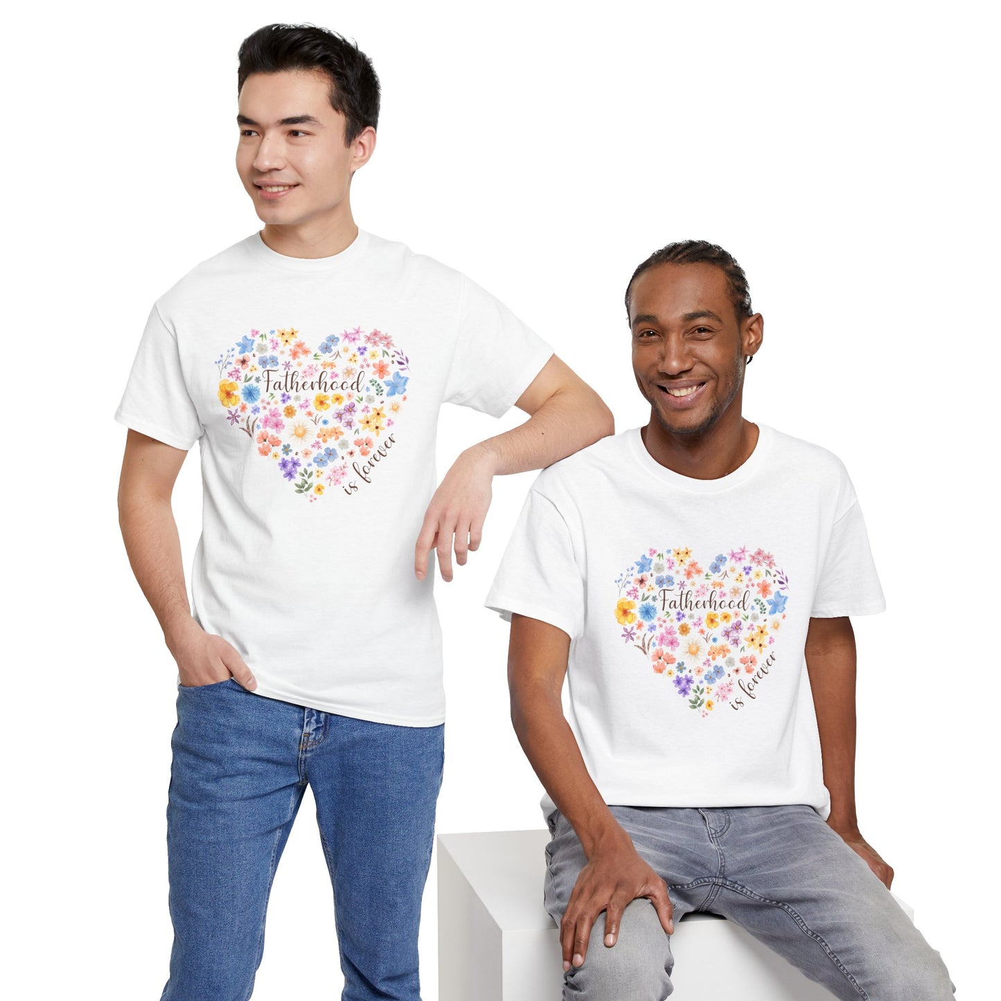 Floral Heart Motherhood/Fatherhood is Forever—Baby Loss Remembrance (unisex t-shirt)