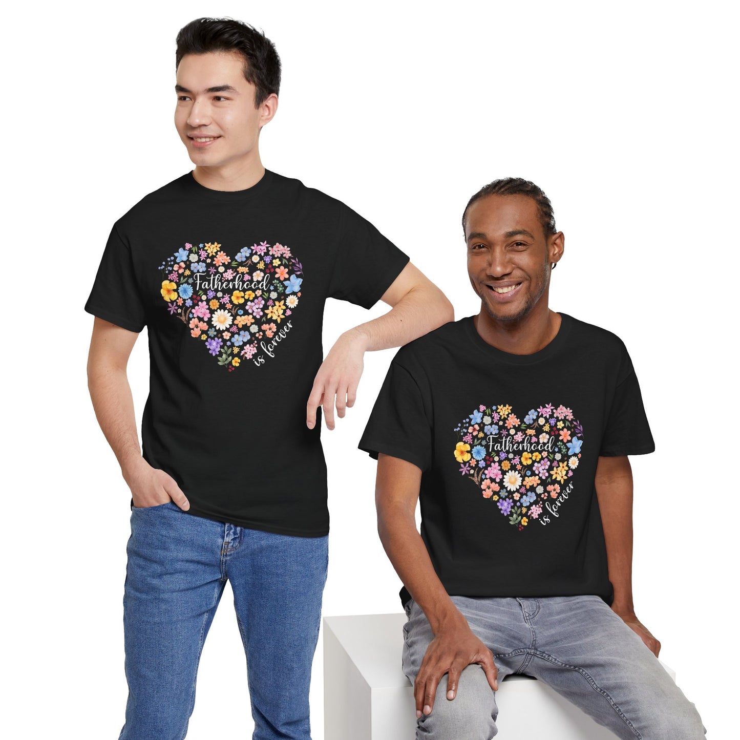 Floral Heart Motherhood/Fatherhood is Forever—Baby Loss Remembrance (unisex t-shirt)