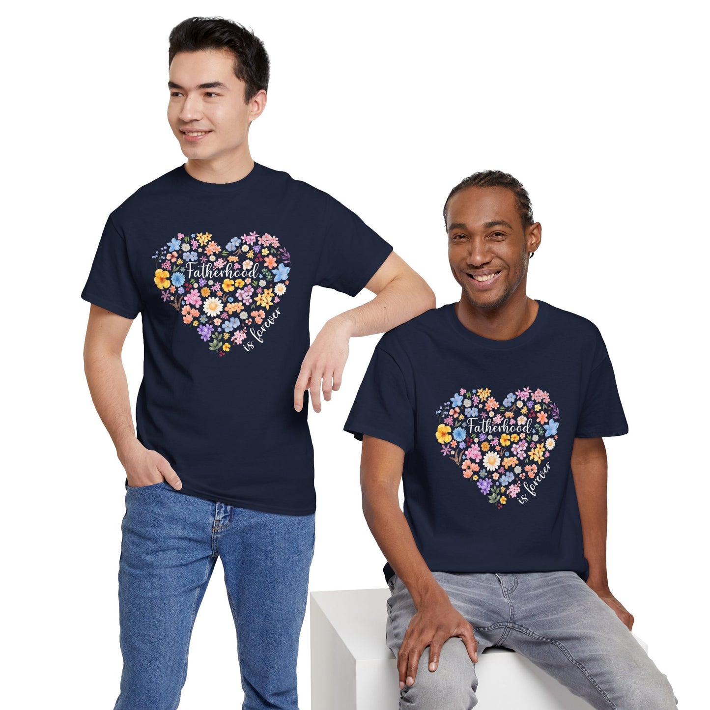 Floral Heart Motherhood/Fatherhood is Forever—Baby Loss Remembrance (unisex t-shirt)