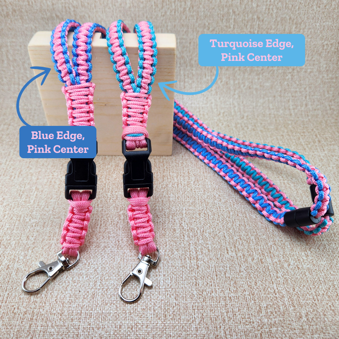 PAIL Awareness Paracord Badge Lanyard—Baby Loss Awareness & Remembrance (awareness jewelry)