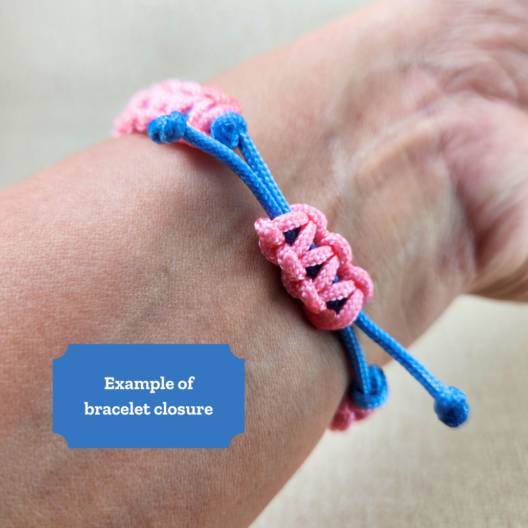 PAIL Pink and Blue Paracord Bracelet—Baby Loss Awareness & Remembrance (awareness jewelry)