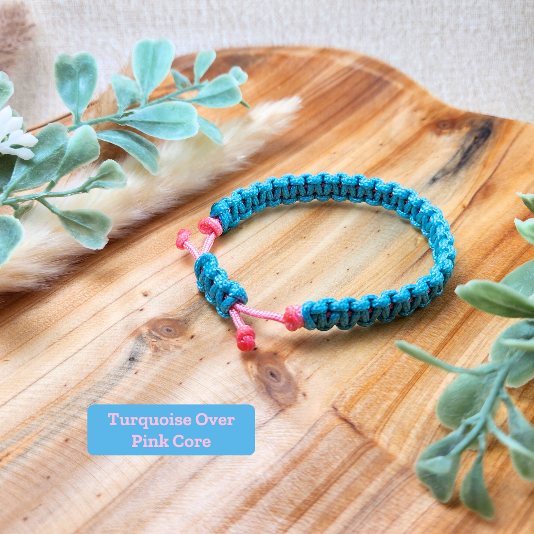 PAIL Pink and Blue Paracord Bracelet—Baby Loss Awareness & Remembrance (awareness jewelry)