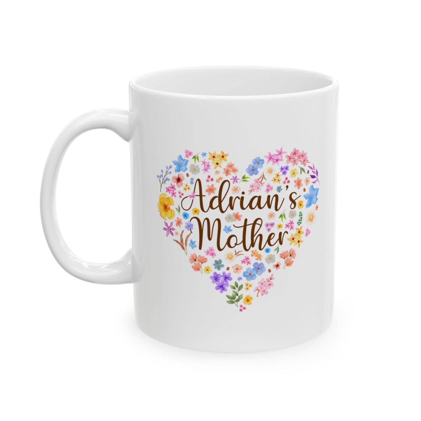 Floral Heart Personalized w/Child's Name—Baby Loss Remembrance (ceramic coffee mug)