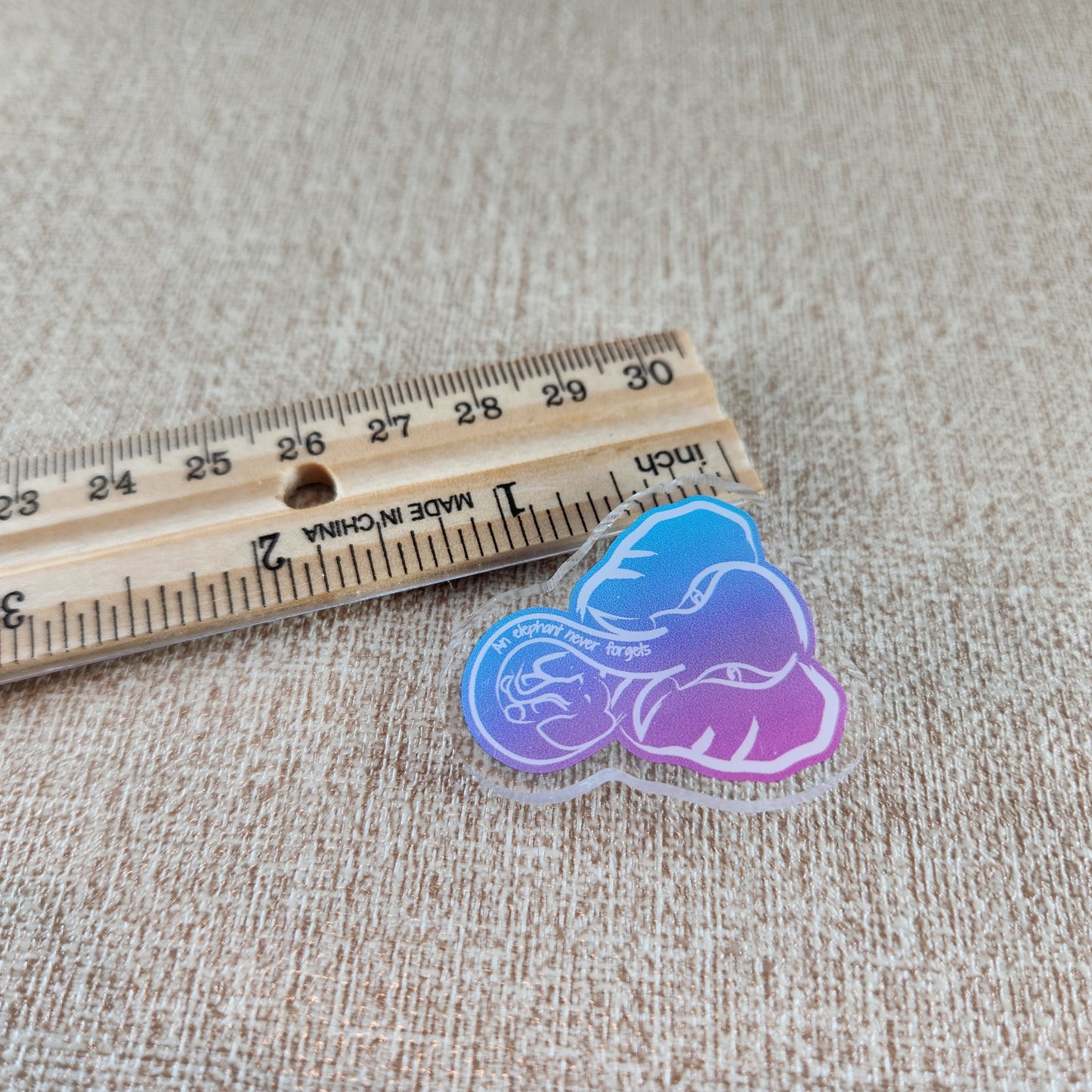 An elephant never forgets; Mama and Baby Elephant—Baby Loss Remembrance (acrylic pin)