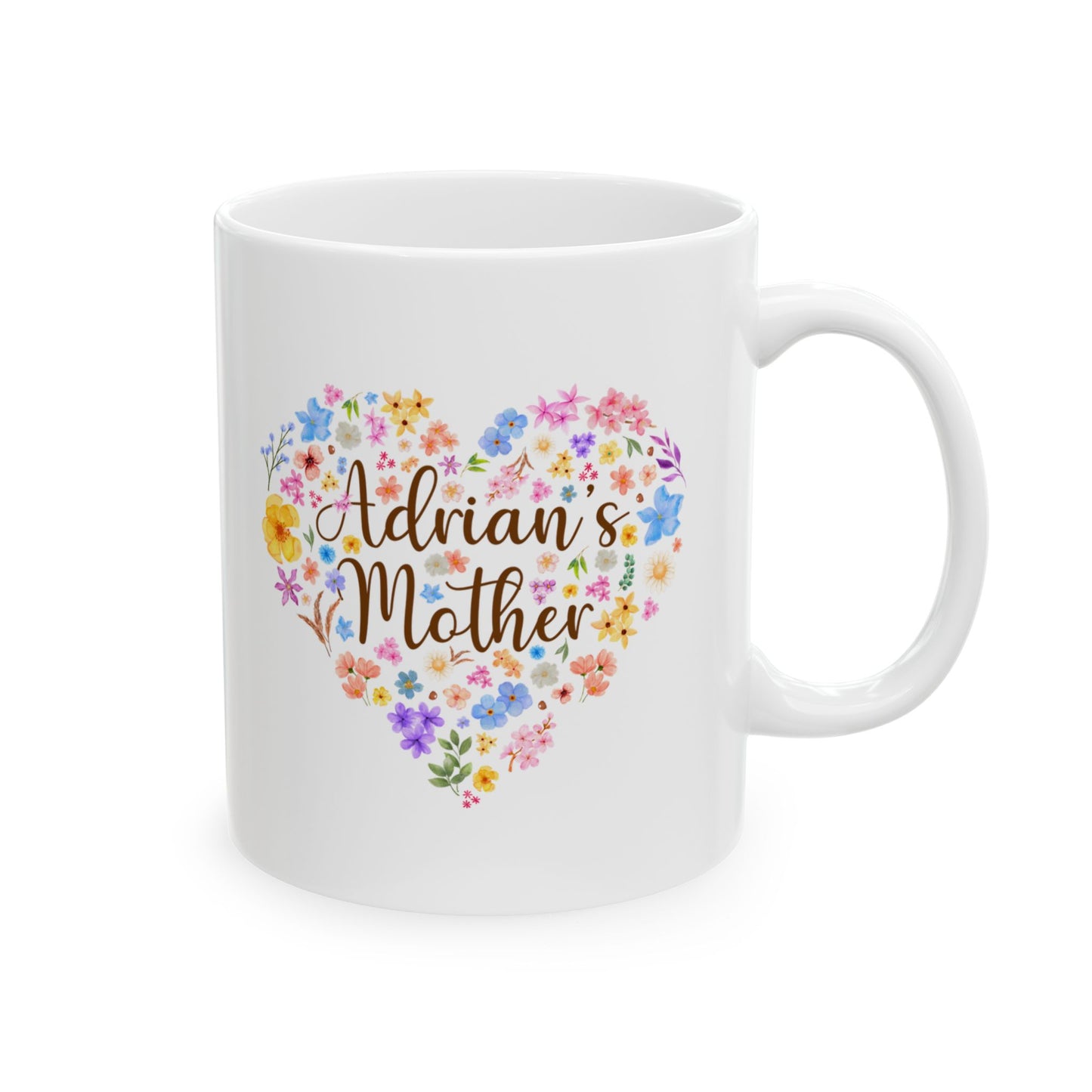 Floral Heart Personalized w/Child's Name—Baby Loss Remembrance (ceramic coffee mug)