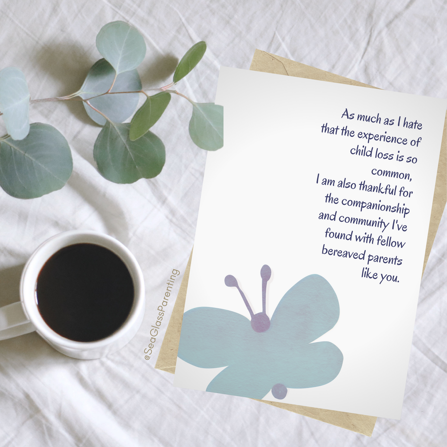 As much as I hate that child loss is so common, I'm thankful for community with fellow bereaved parents like you—Baby loss community (greeting card)