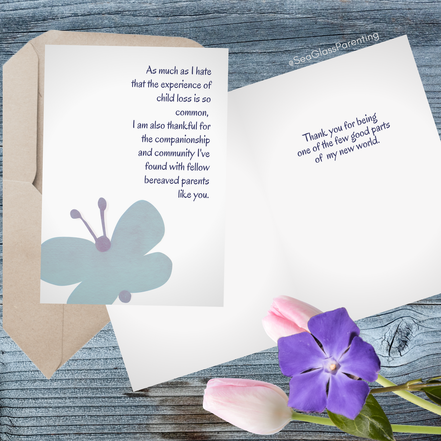 As much as I hate that child loss is so common, I'm thankful for community with fellow bereaved parents like you—Baby loss community (greeting card)