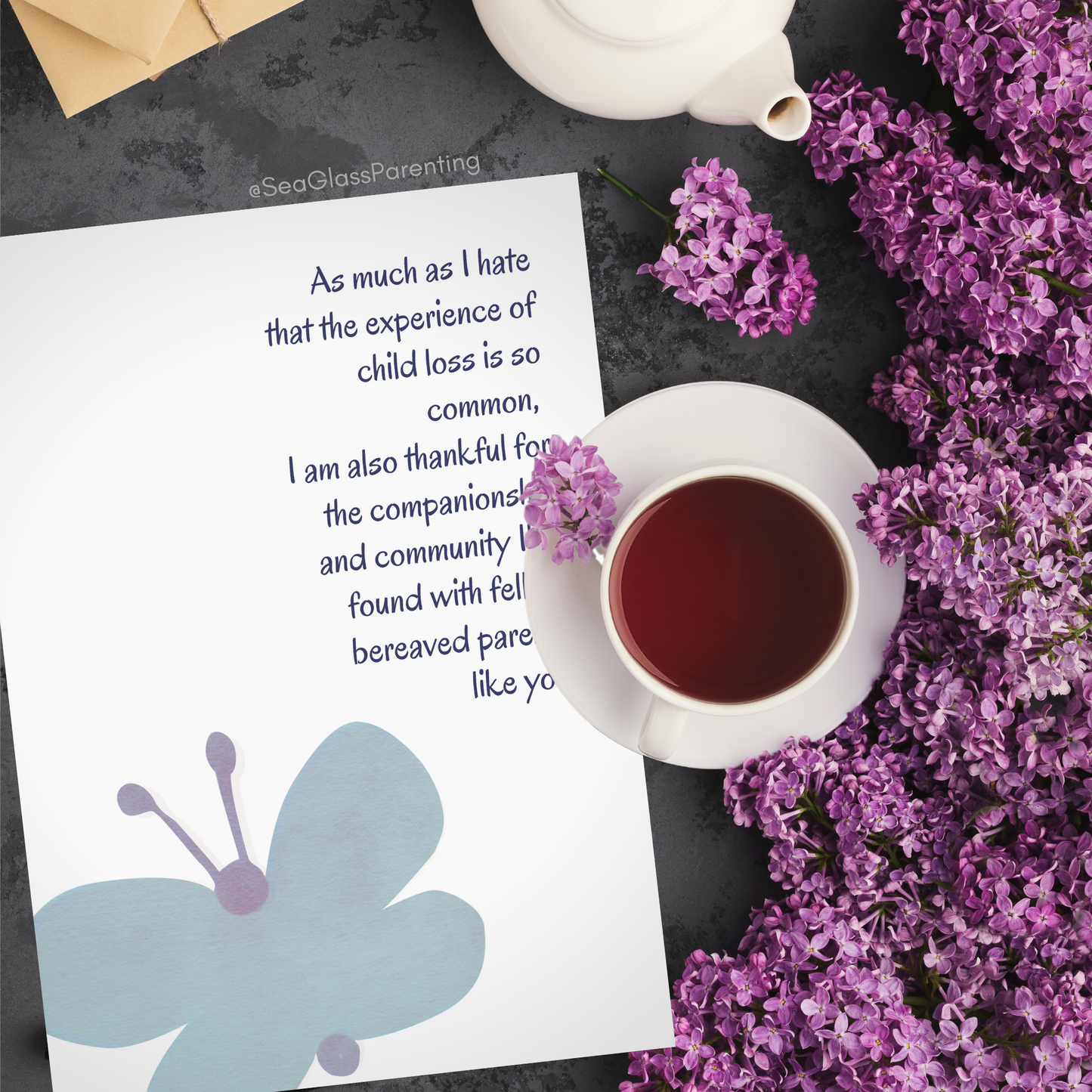 As much as I hate that child loss is so common, I'm thankful for community with fellow bereaved parents like you—Baby loss community (greeting card)