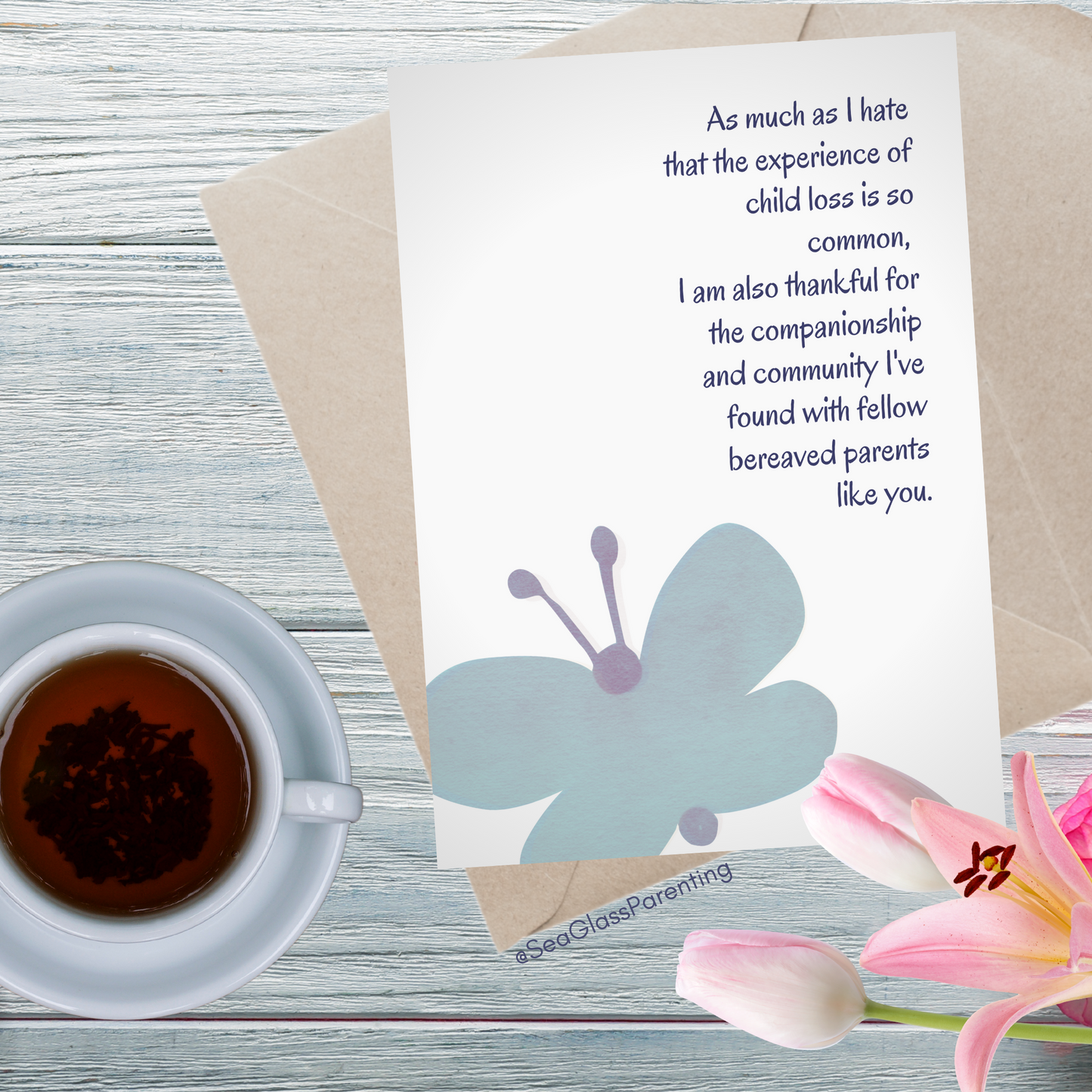 As much as I hate that child loss is so common, I'm thankful for community with fellow bereaved parents like you—Baby loss community (greeting card)