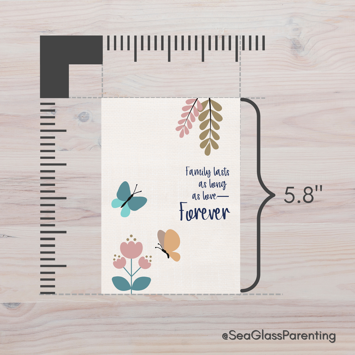 Family Lasts as Long as Love—Forever...Baby Loss Sympathy & Remembrance (greeting card)