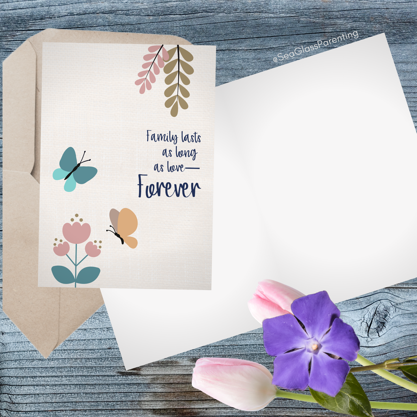 Family Lasts as Long as Love—Forever...Baby Loss Sympathy & Remembrance (greeting card)
