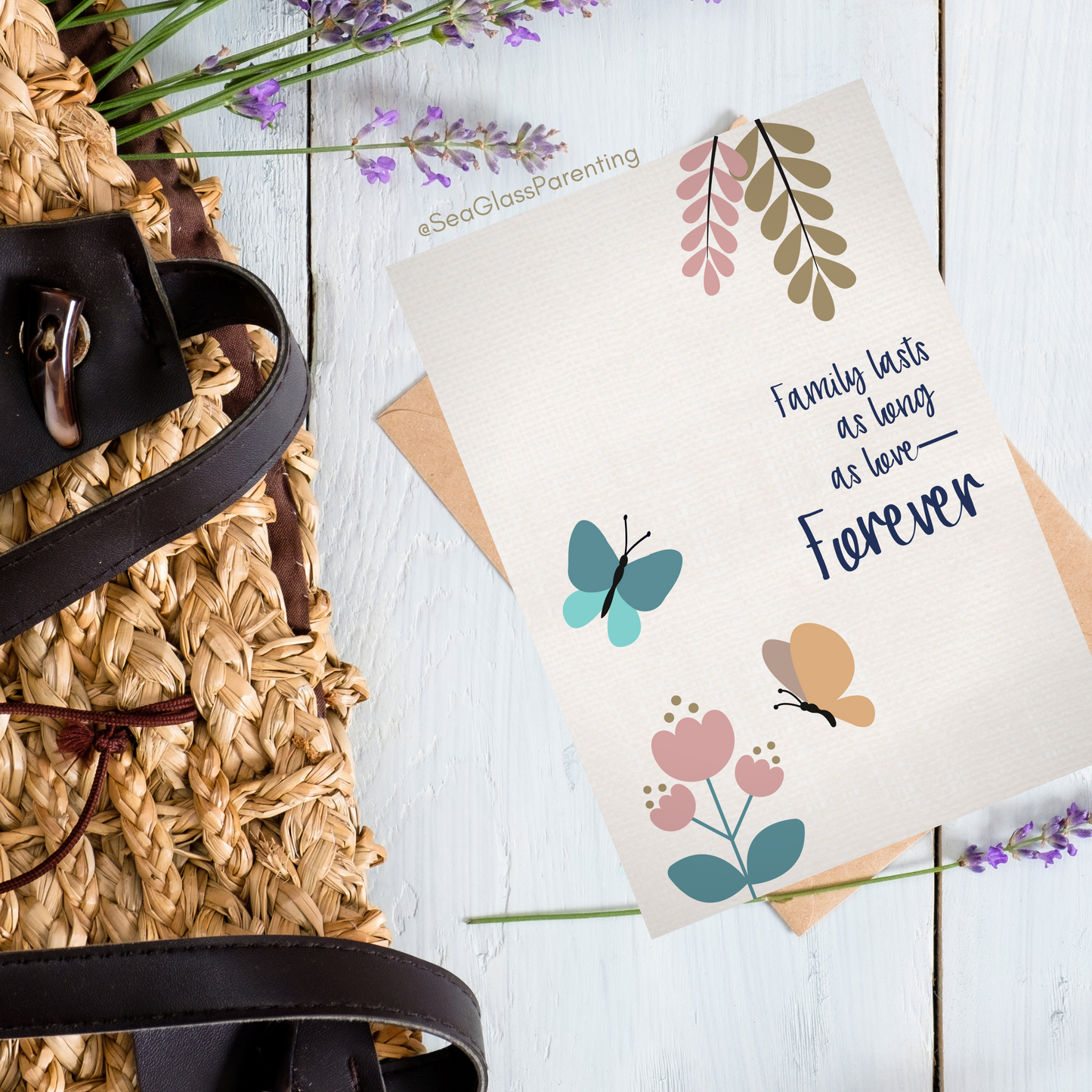 Family Lasts as Long as Love—Forever...Baby Loss Sympathy & Remembrance (greeting card)