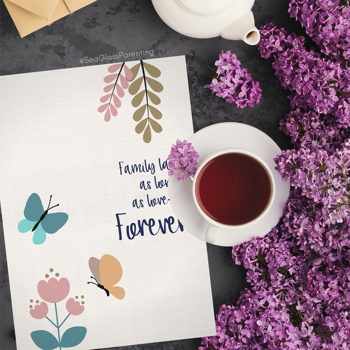 Family Lasts as Long as Love—Forever...Baby Loss Sympathy & Remembrance (greeting card)
