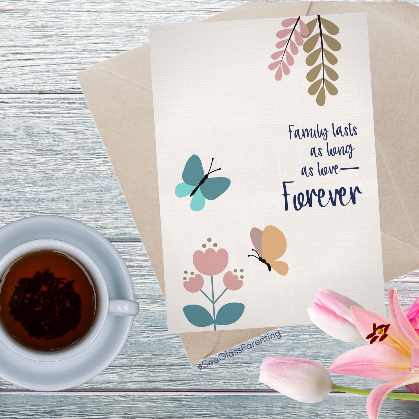 Family Lasts as Long as Love—Forever...Baby Loss Sympathy & Remembrance (greeting card)
