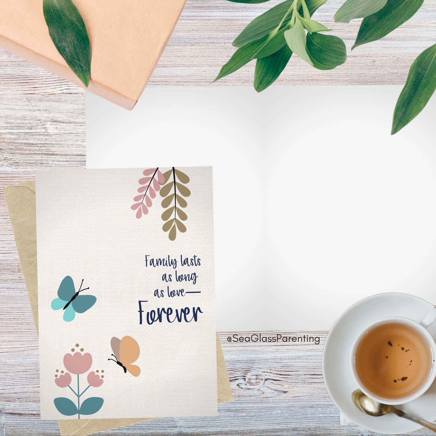Family Lasts as Long as Love—Forever...Baby Loss Sympathy & Remembrance (greeting card)
