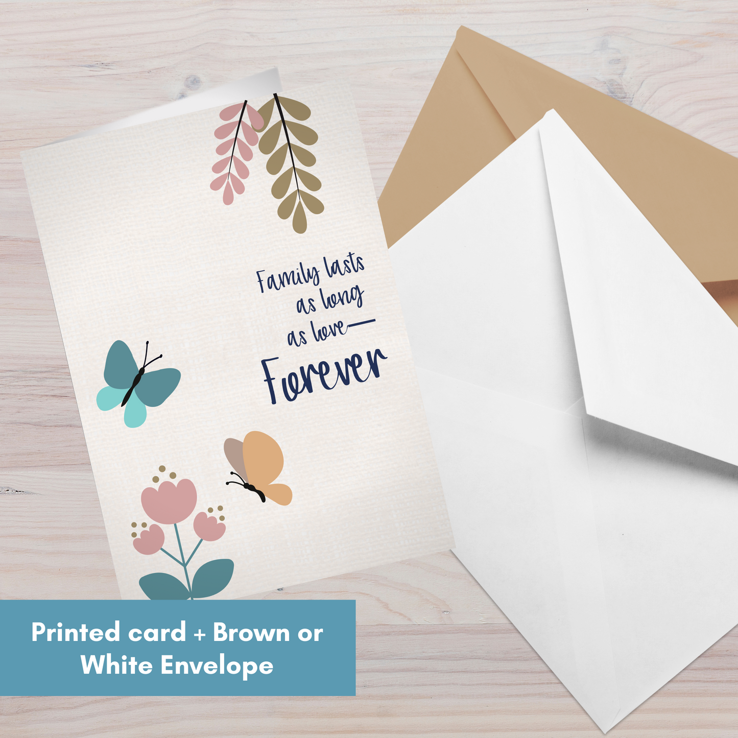 Family Lasts as Long as Love—Forever...Baby Loss Sympathy & Remembrance (greeting card)