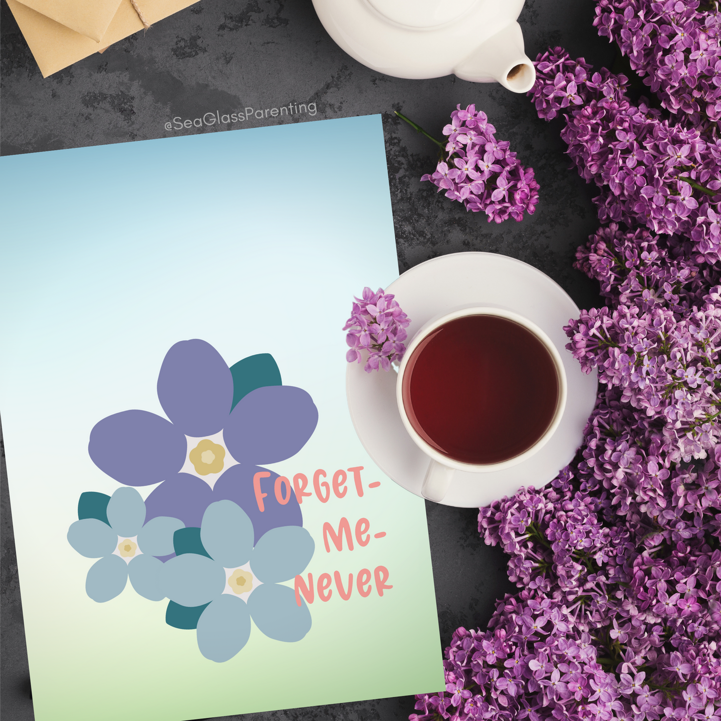 Forget me Never—Baby Loss Sympathy & Remembrance (greeting card)