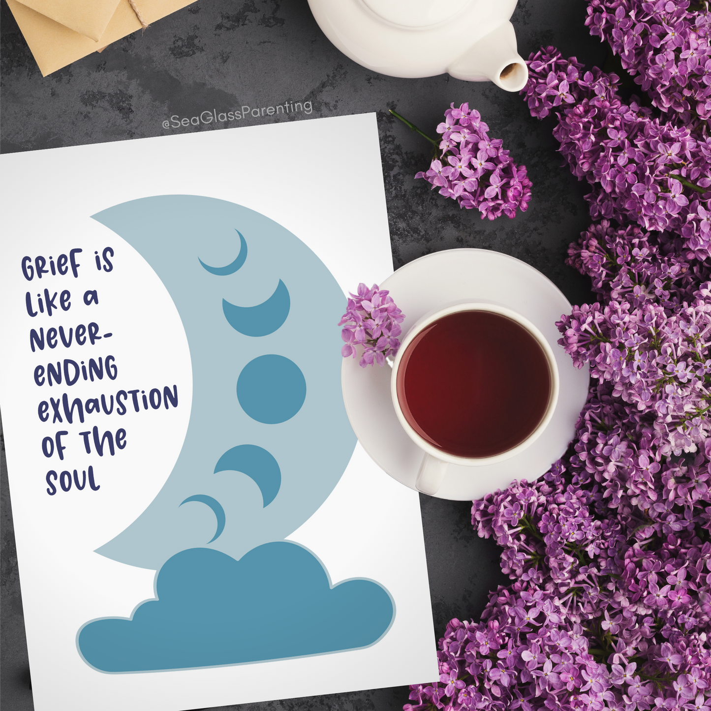 Grief is like a Never-Ending Exhaustion of the Soul—Grief and Loss Support (greeting card)