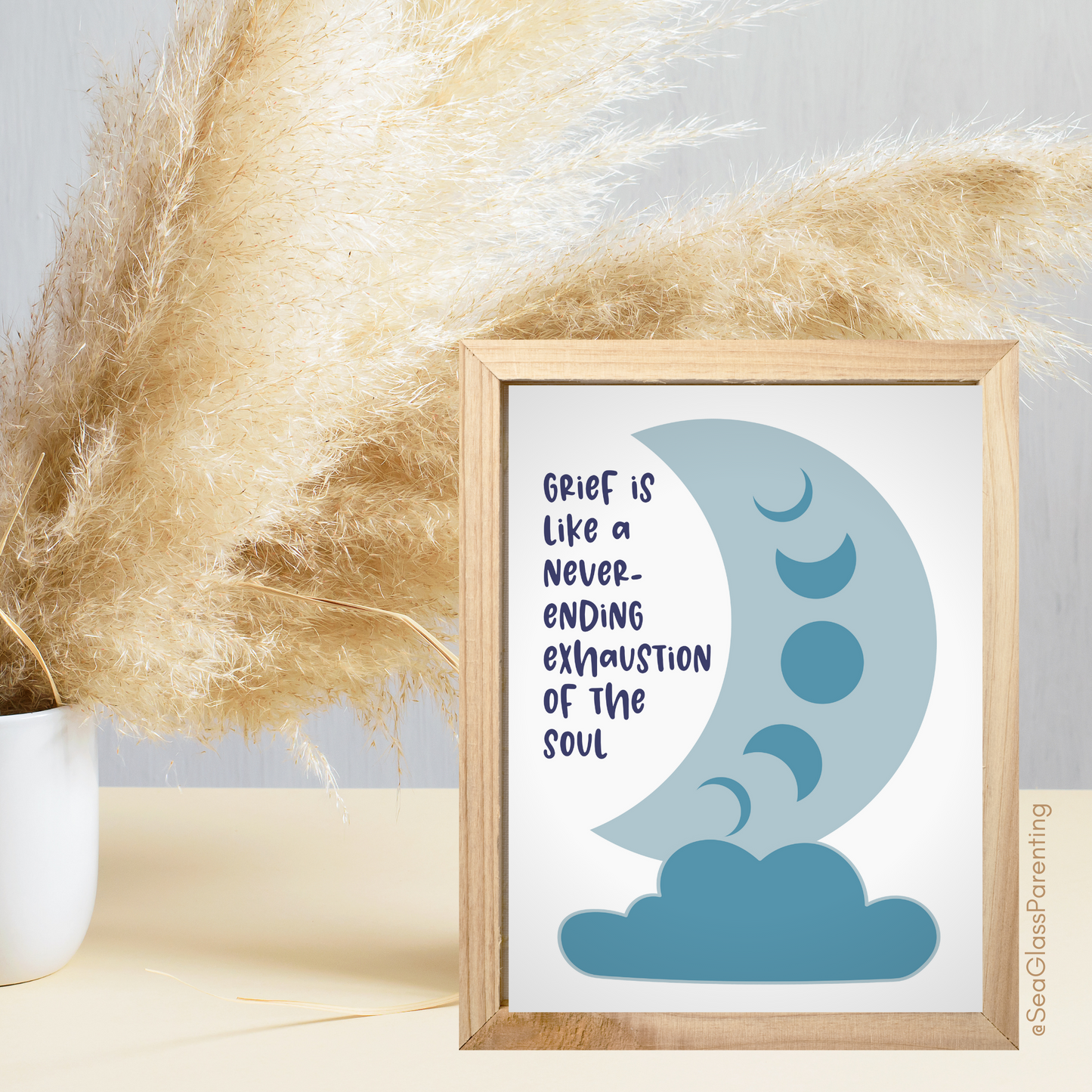Grief is like a Never-Ending Exhaustion of the Soul—Grief and Loss Support (greeting card)