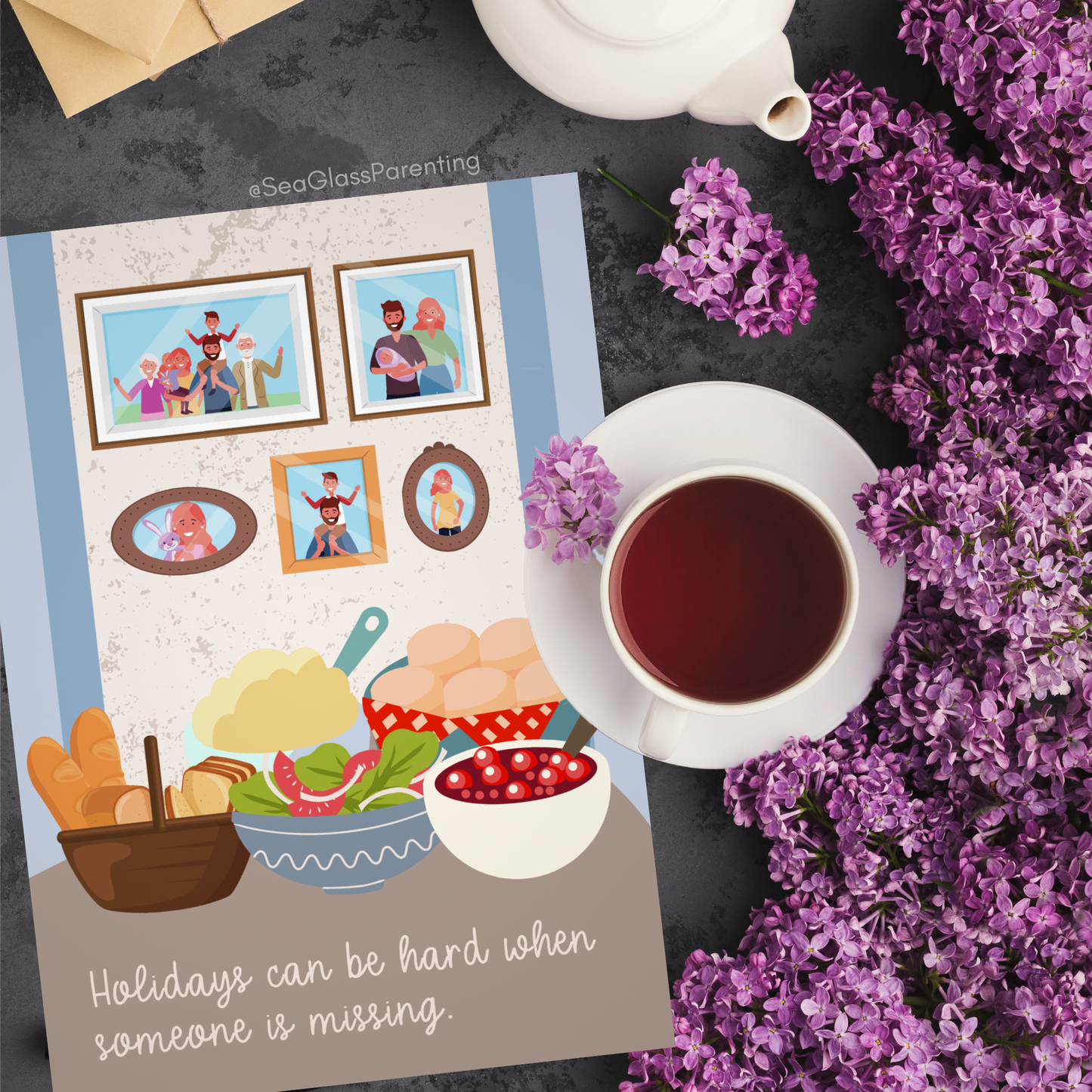 Holiday Table, Holidays Can be Hard when Someone is Missing—Holidays After Loss (greeting card)