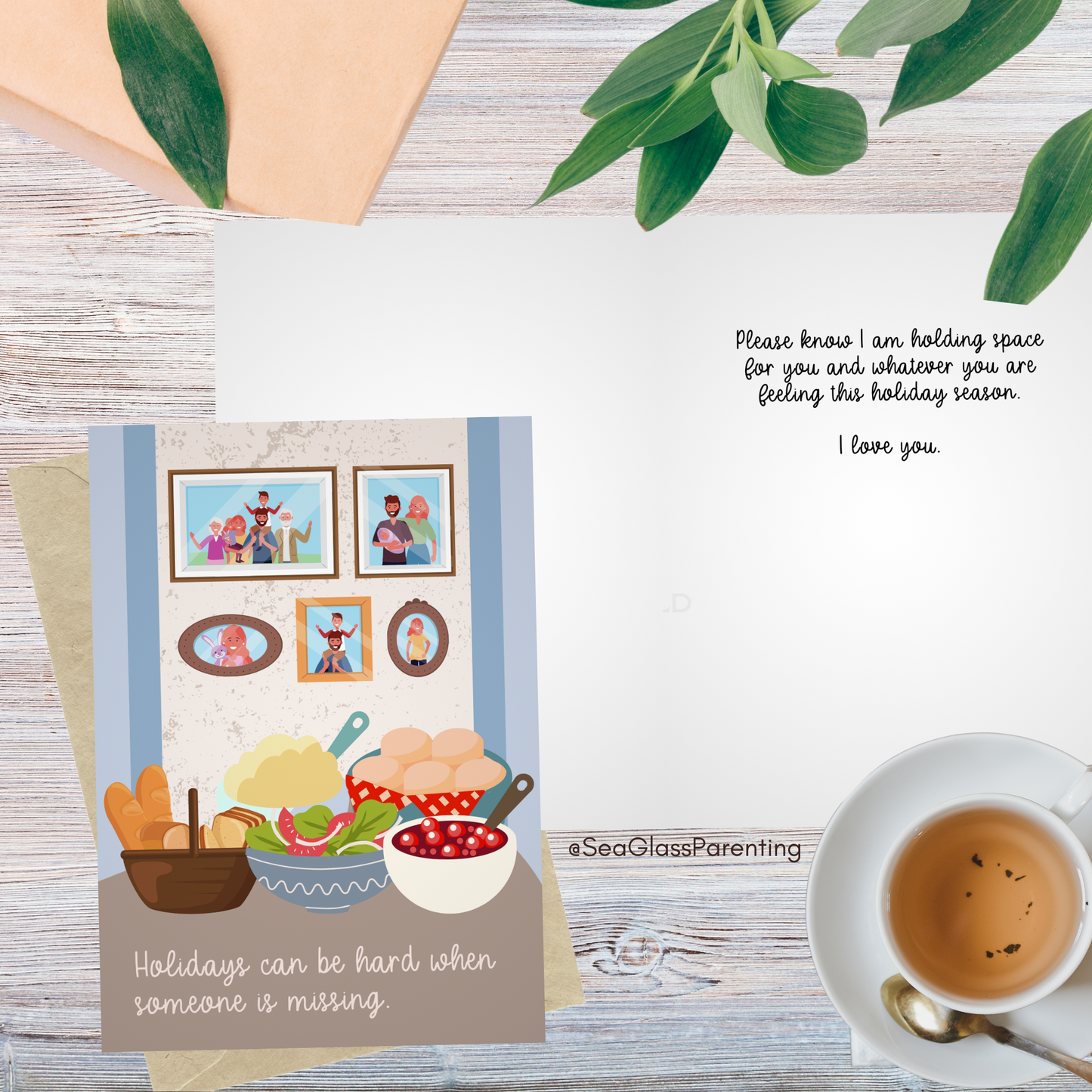 Holiday Table, Holidays Can be Hard when Someone is Missing—Holidays After Loss (greeting card)