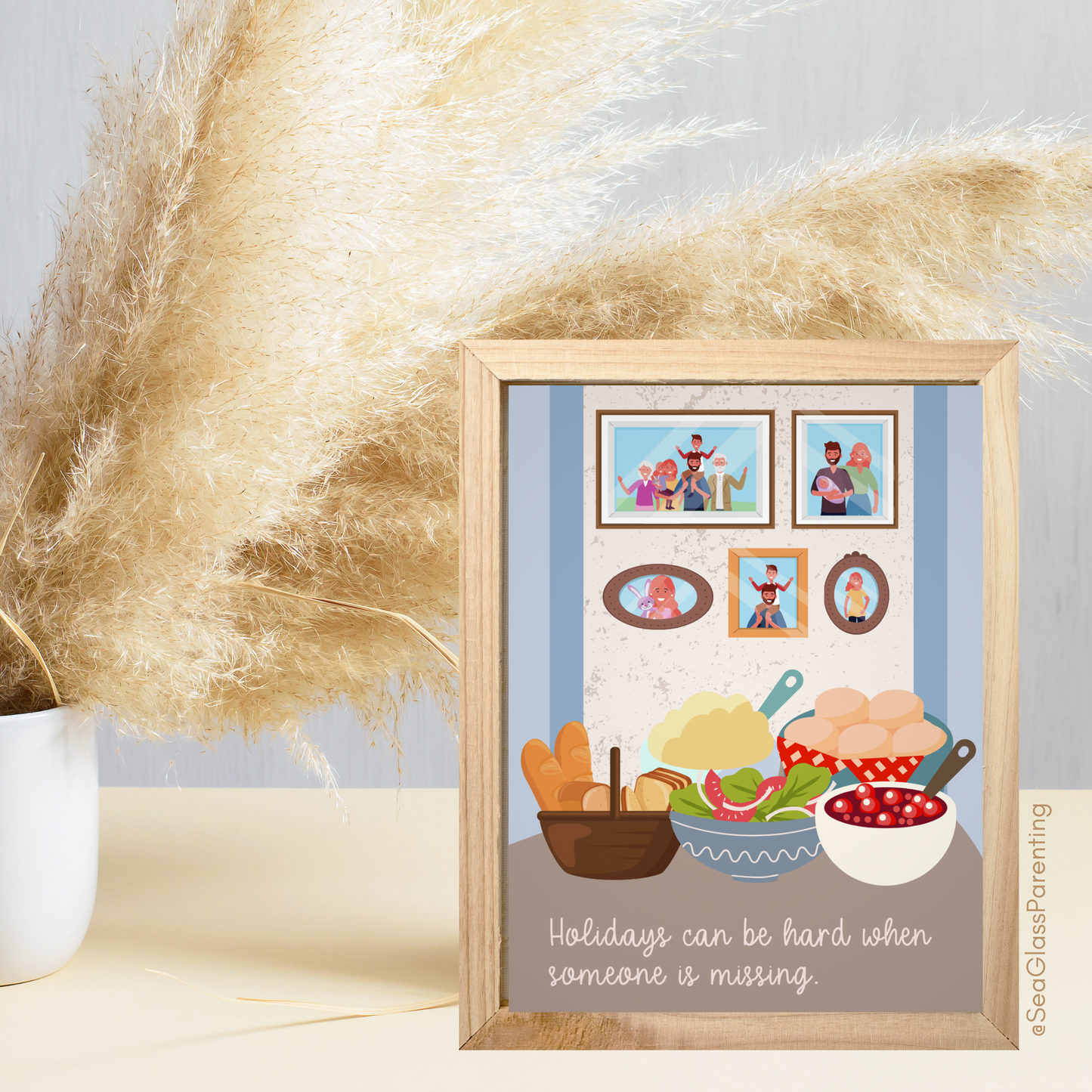Holiday Table, Holidays Can be Hard when Someone is Missing—Holidays After Loss (greeting card)