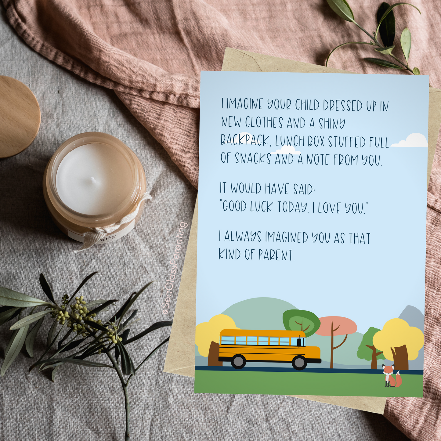 I Imagine Your Child Going to School—Back to School Remembrance (greeting card)