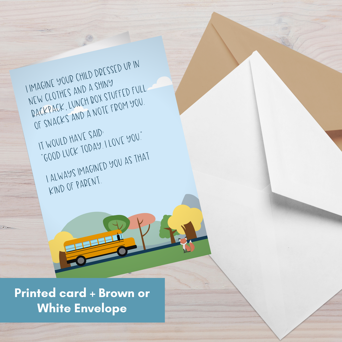 I Imagine Your Child Going to School—Back to School Remembrance (greeting card)