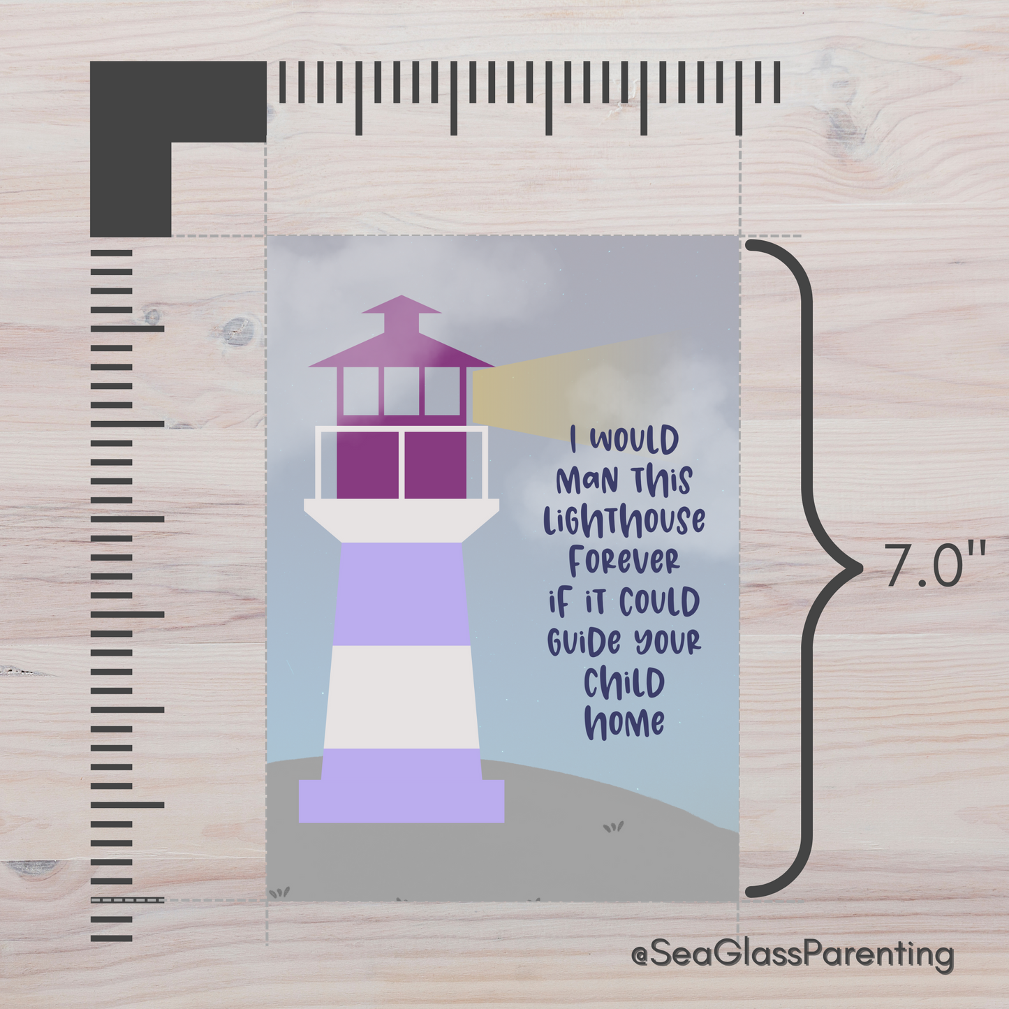 I would Man this Lighthouse Forever if it Could Guide Your Child Home—Baby Loss Sympathy & Remembrance (greeting card)