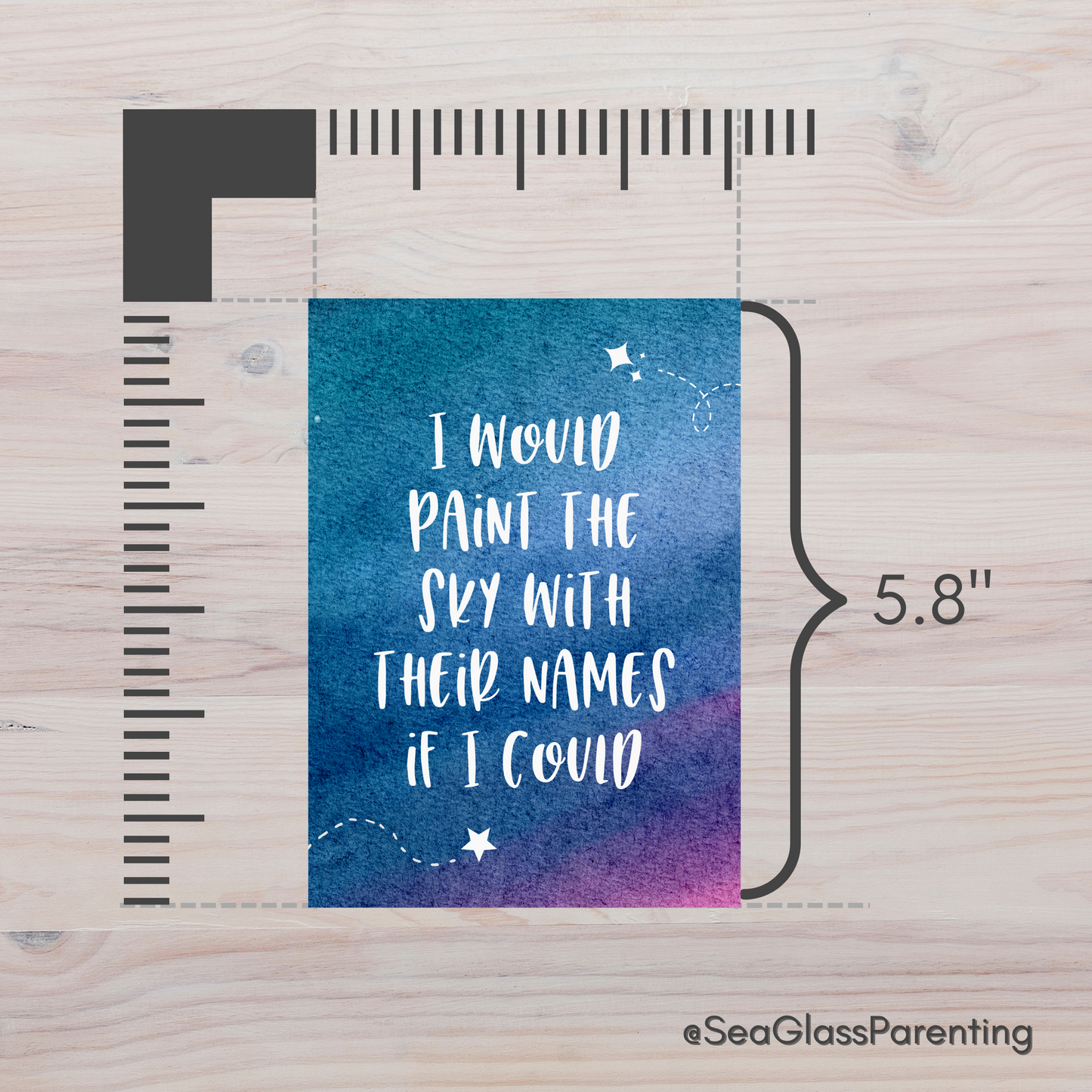 I Would Paint the Sky with their Names if I could—Baby Loss Sympathy & Remembrance (greeting card)