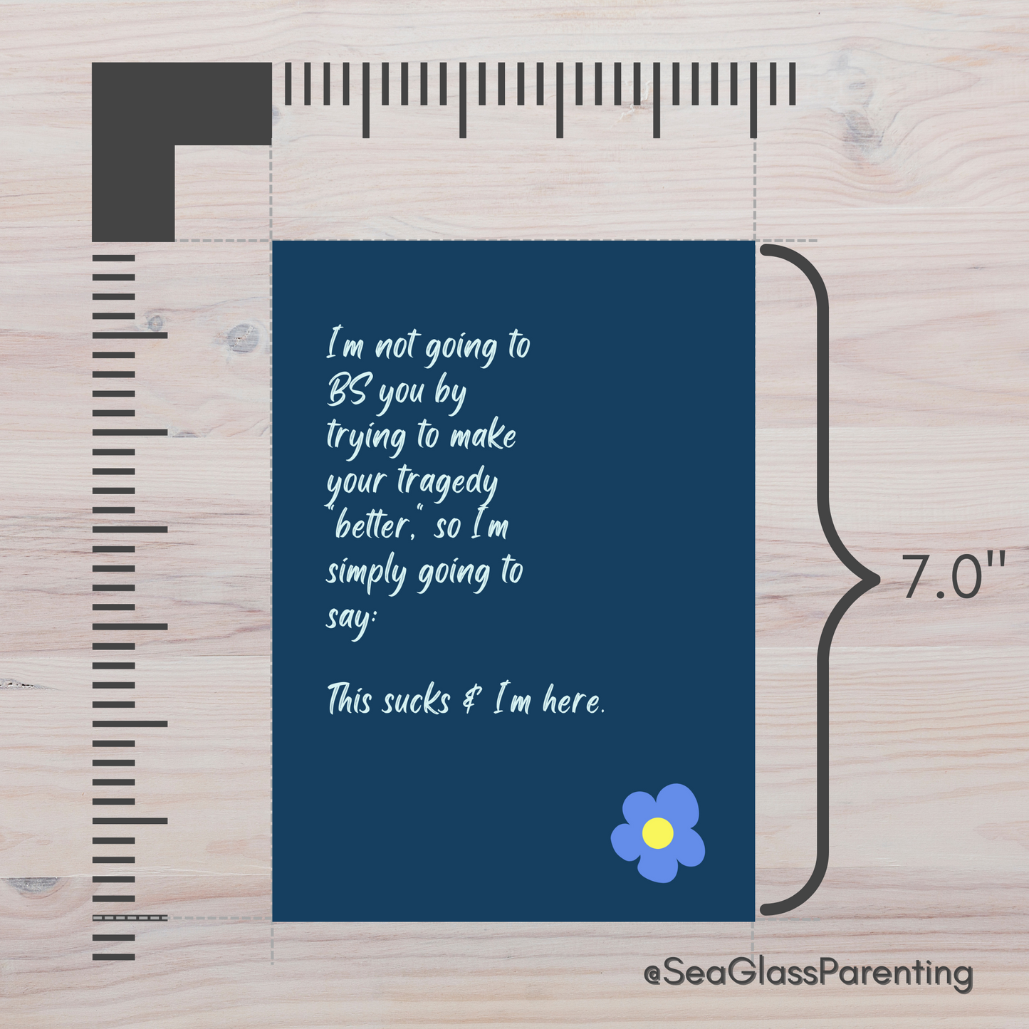 I'm Not Going to BS You by Trying to Make your Tragedy "Better"—Baby Loss Sympathy & Remembrance (greeting card)