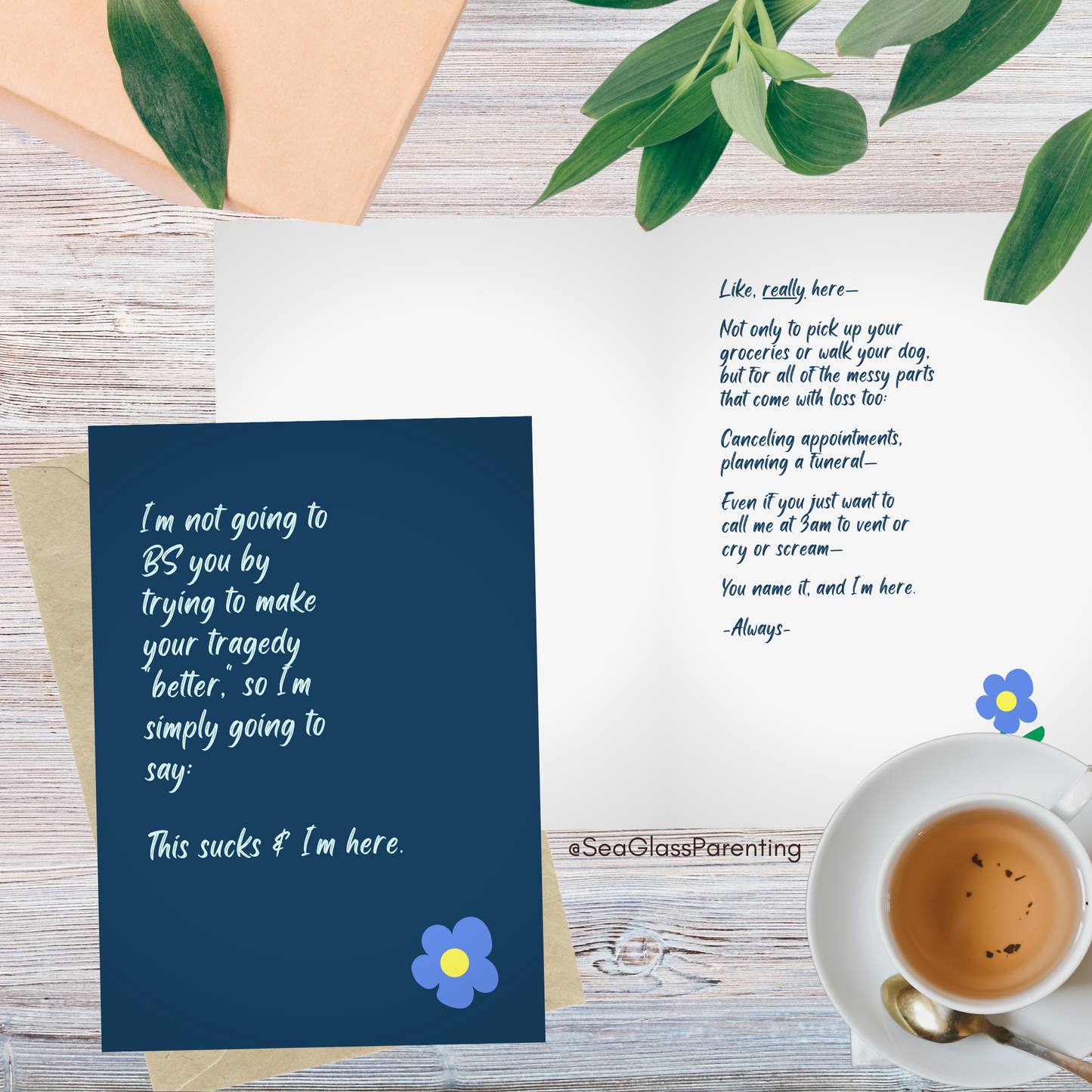 I'm Not Going to BS You by Trying to Make your Tragedy "Better"—Baby Loss Sympathy & Remembrance (greeting card)