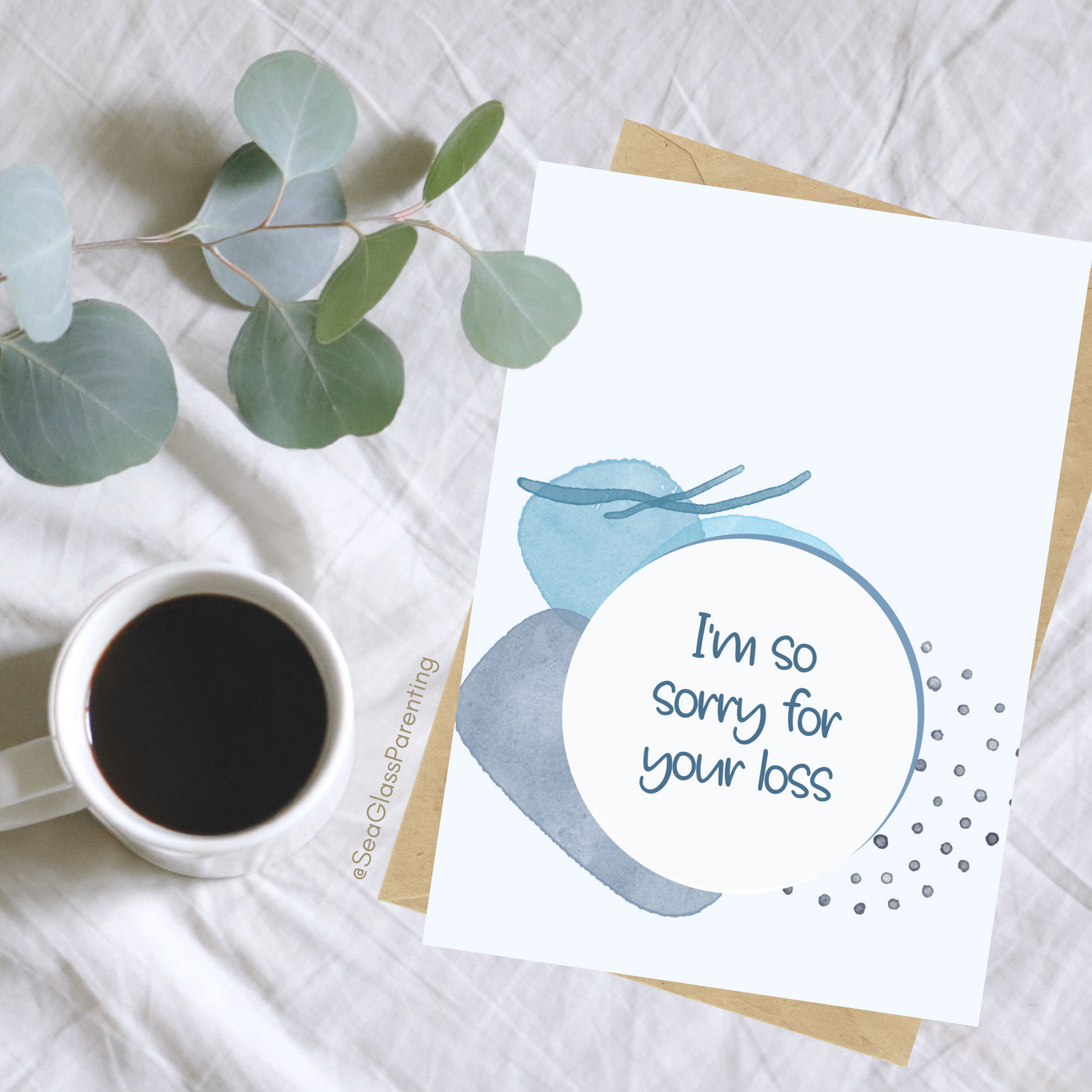 I'm So Sorry for Your Loss. Your Child Deserved a Lifetime of Love with you Here on Earth—Baby Loss Sympathy & remembrance (greeting card)