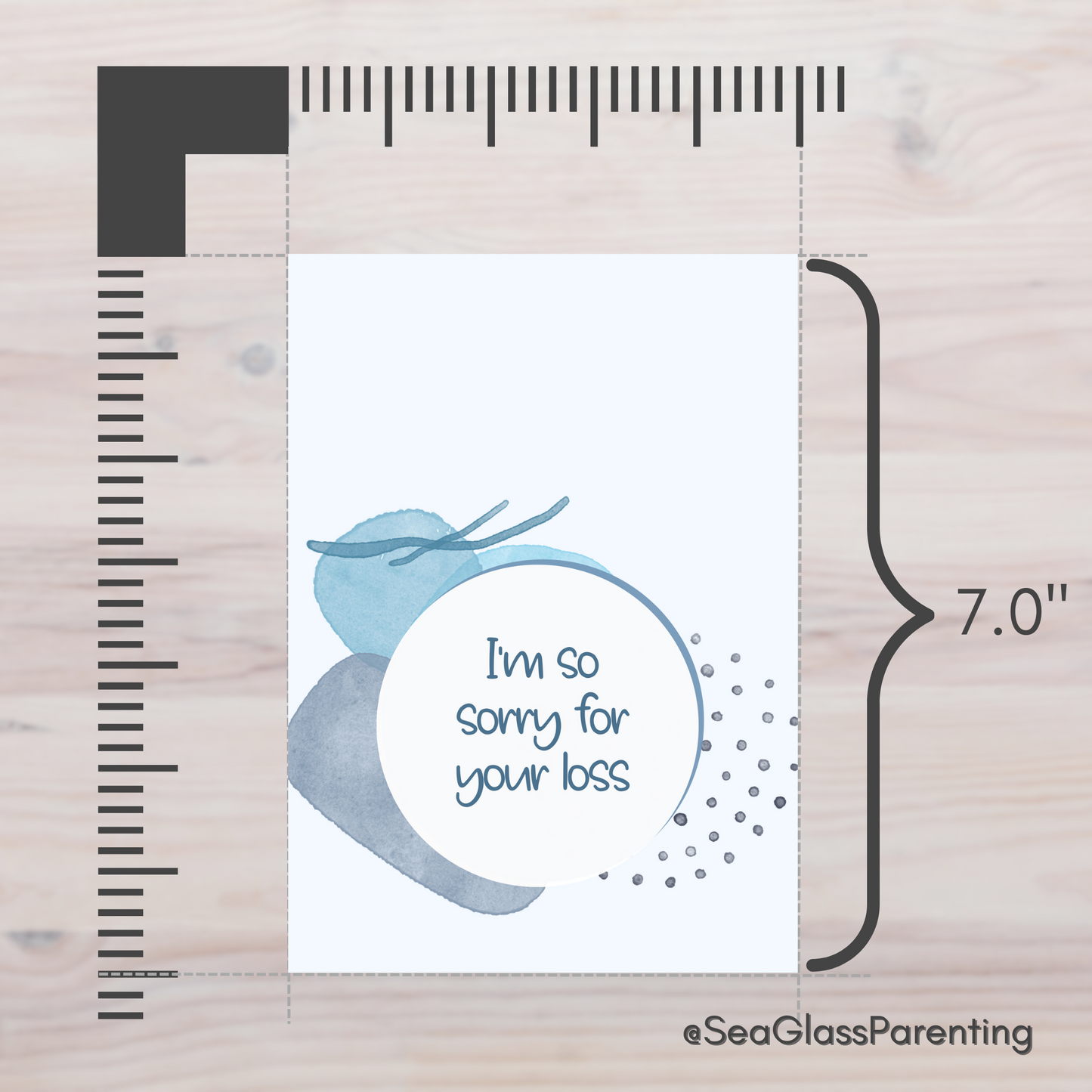 I'm So Sorry for Your Loss. Your Child Deserved a Lifetime of Love with you Here on Earth—Baby Loss Sympathy & remembrance (greeting card)