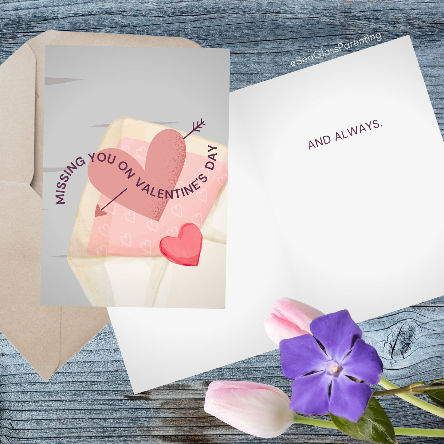 Missing you on Valentine's Day and Always—Holidays After Loss (greeting card)