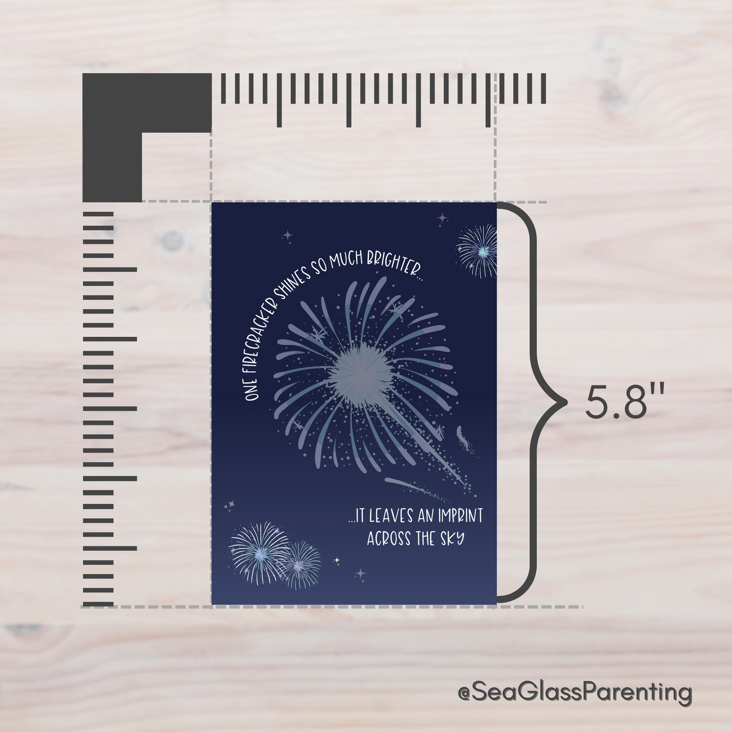 One Firecracker Shines so Much Brighter, It Leaves an Imprint Across the Sky—Holidays After Loss (greeting card)