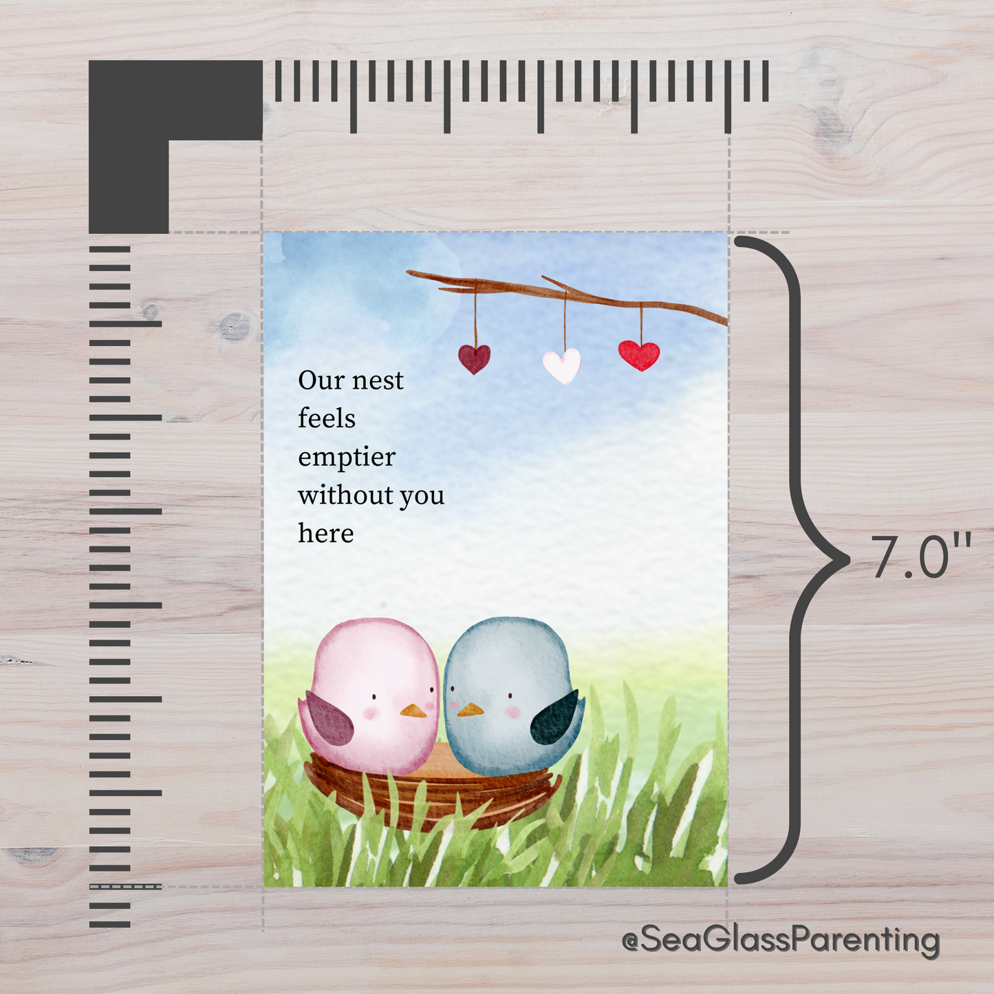 Our Nest Feels Emptier Without you Here—Letters to the Dead (greeting card)