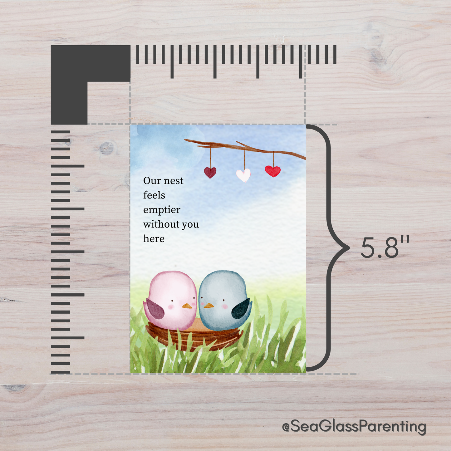 Our Nest Feels Emptier Without you Here—Letters to the Dead (greeting card)
