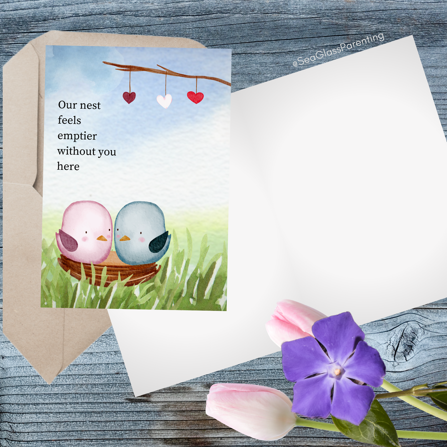 Our Nest Feels Emptier Without you Here—Letters to the Dead (greeting card)