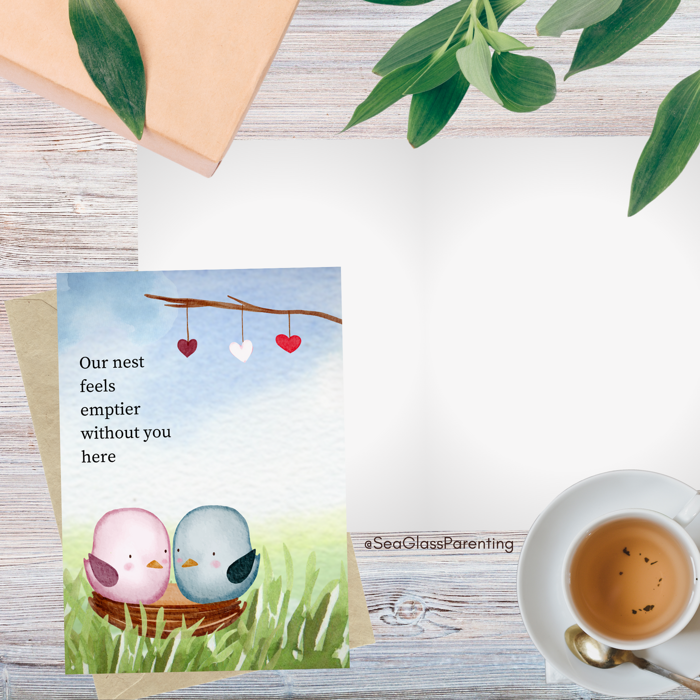 Our Nest Feels Emptier Without you Here—Letters to the Dead (greeting card)