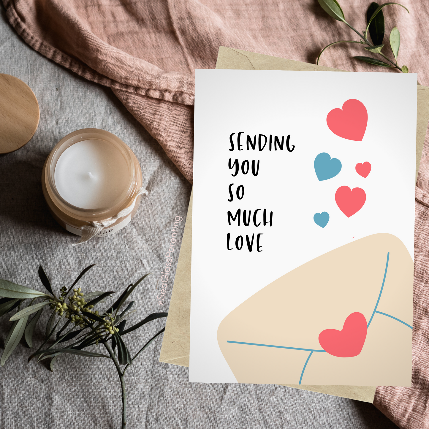 Sending You so Much Love w/Envelope—Grief and Loss Support (greeting card)