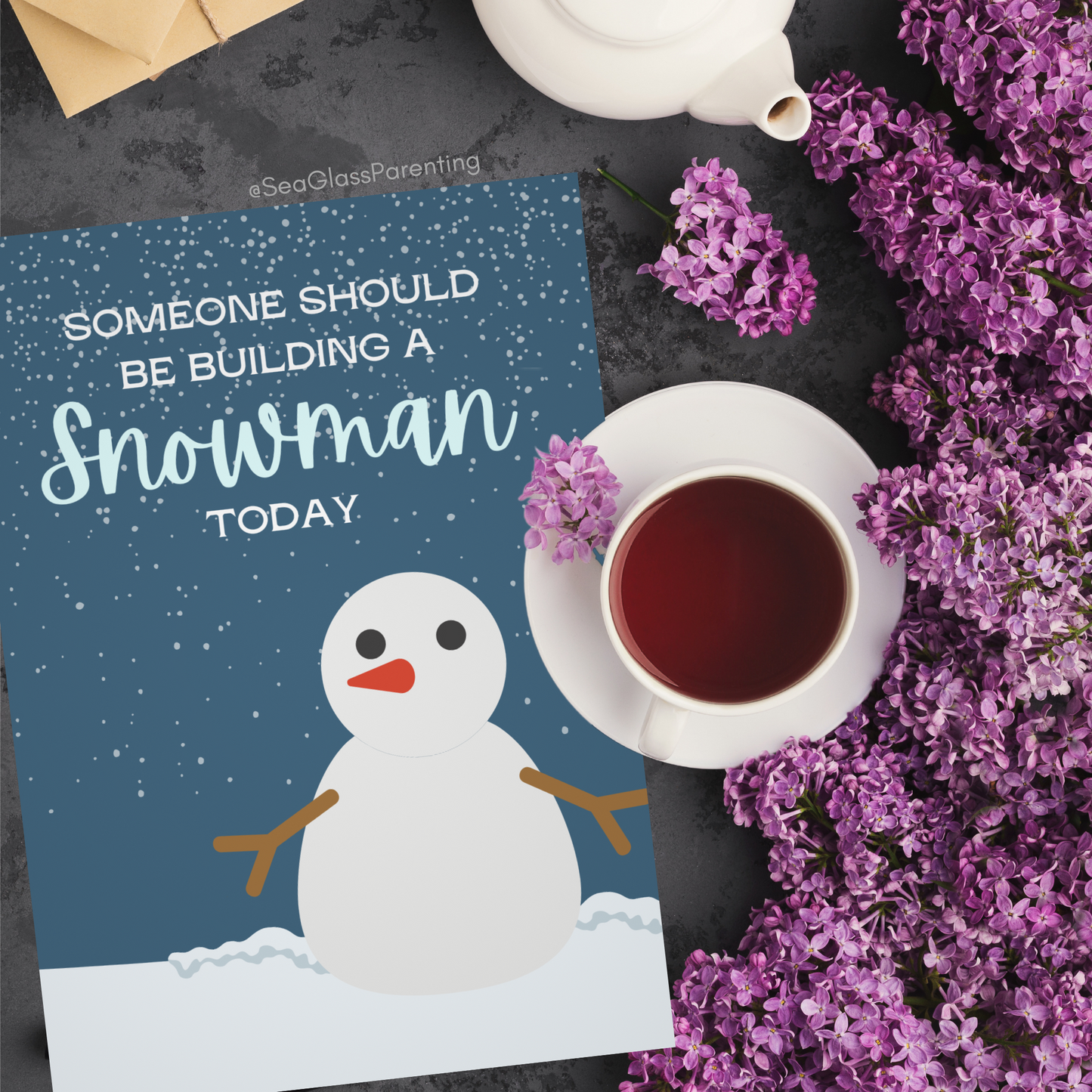 Someone Should be Building a Snowman Today—Winter Remembrance (greeting card)