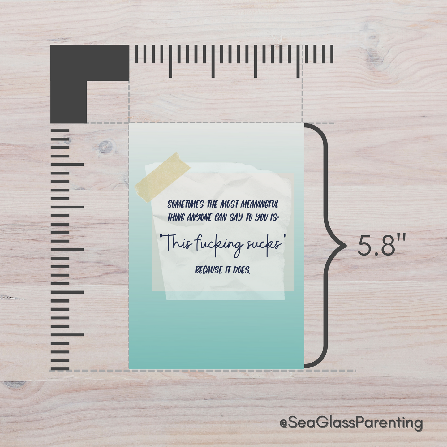 Sometimes the Most Meaningful Thing Something can Say to You is "This Fucking Sucks". Because it Does—Grief and Loss Support (greeting card)