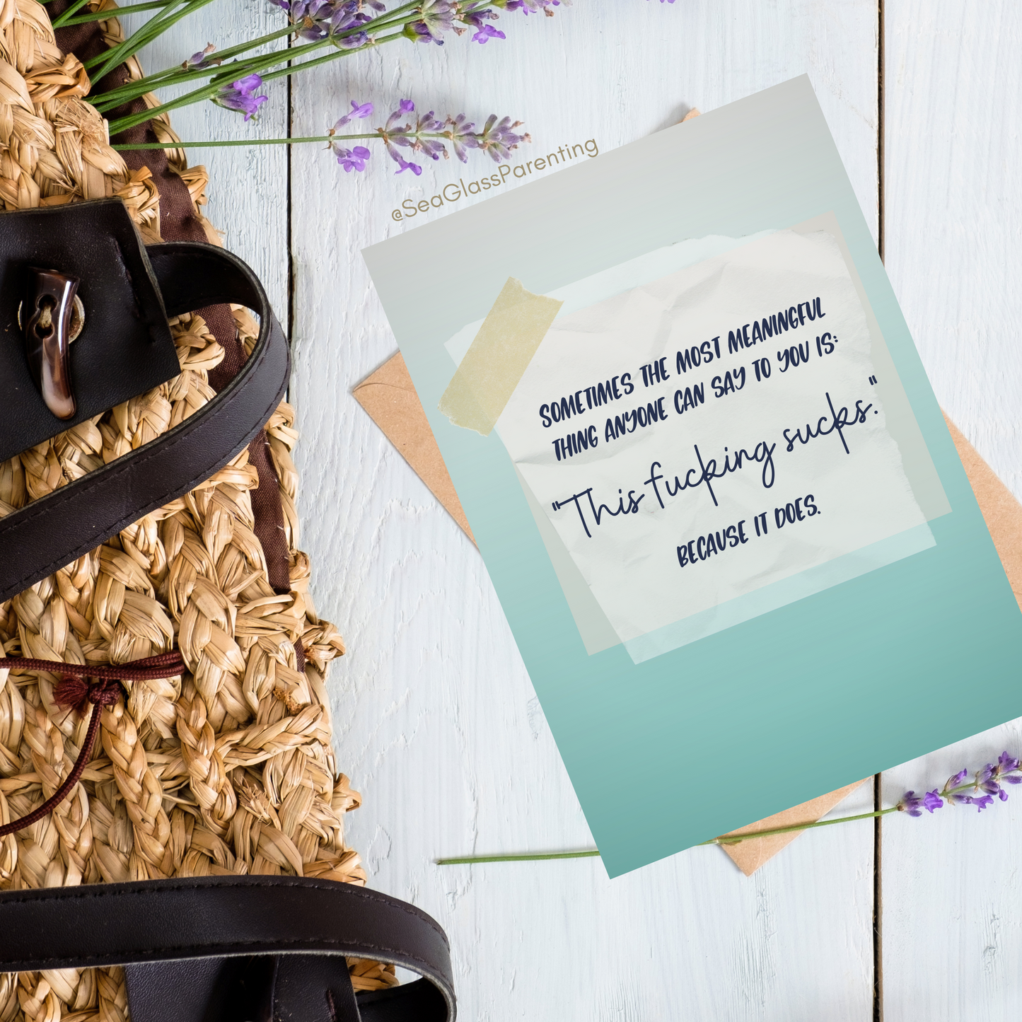 Sometimes the Most Meaningful Thing Something can Say to You is "This Fucking Sucks". Because it Does—Grief and Loss Support (greeting card)