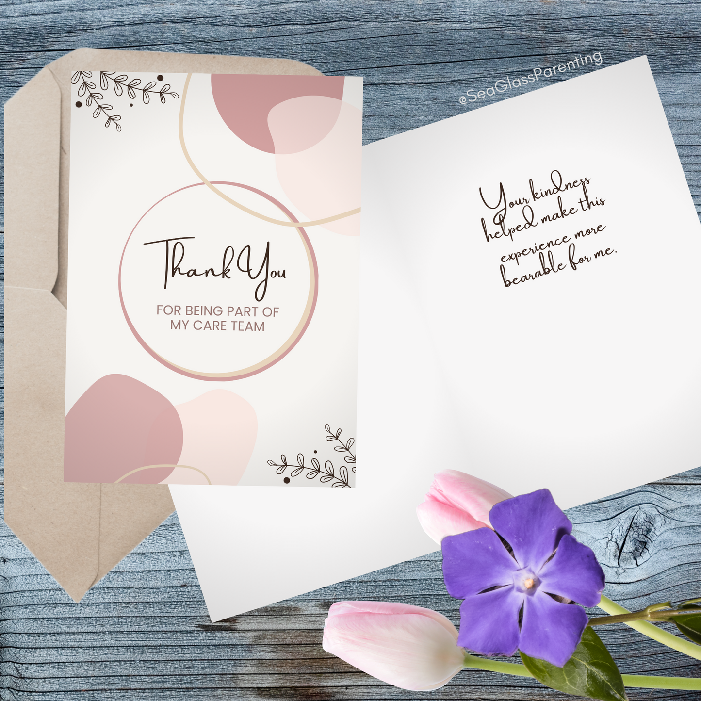 Thank You for Being Part of my Care Team. Your Kindness Helped—Provider Thank You (greeting card)