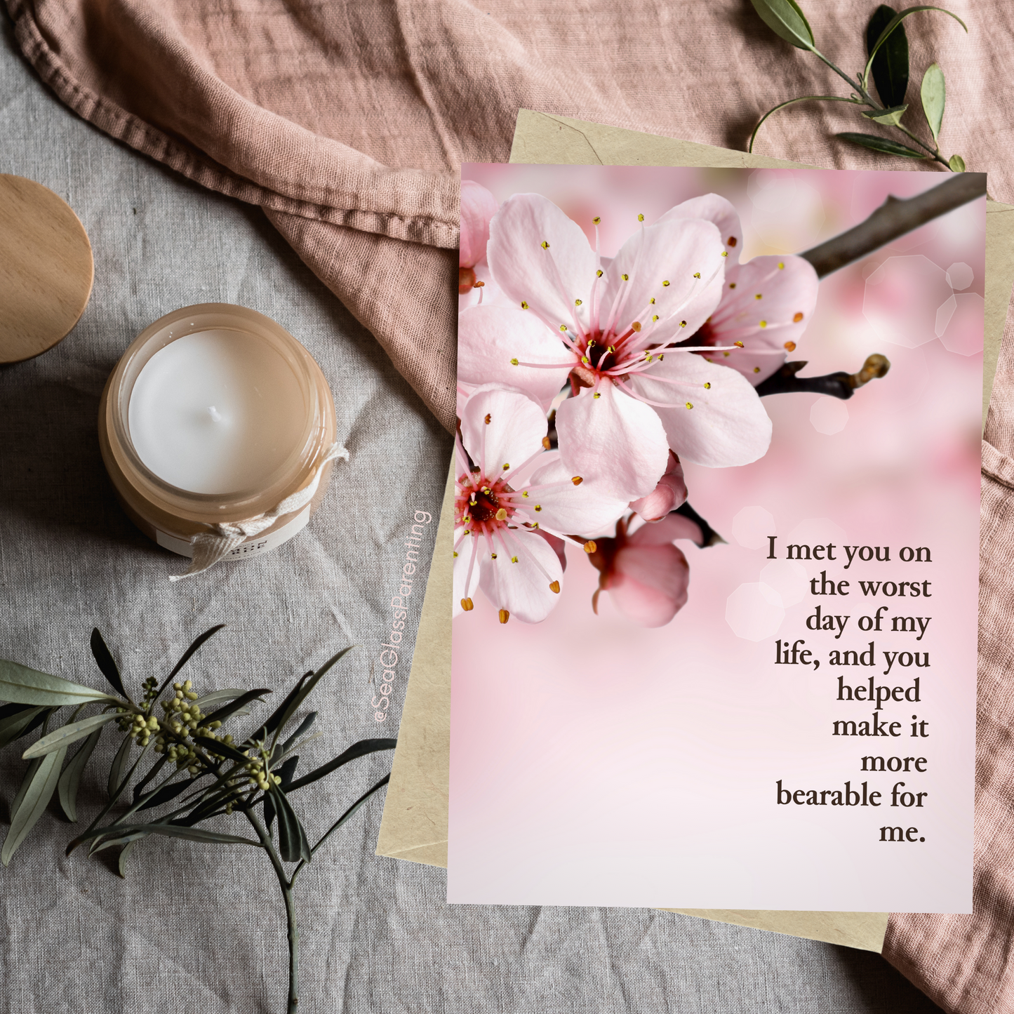 I Met You on the Worst Day of my Life—Provider Thank You (greeting card)