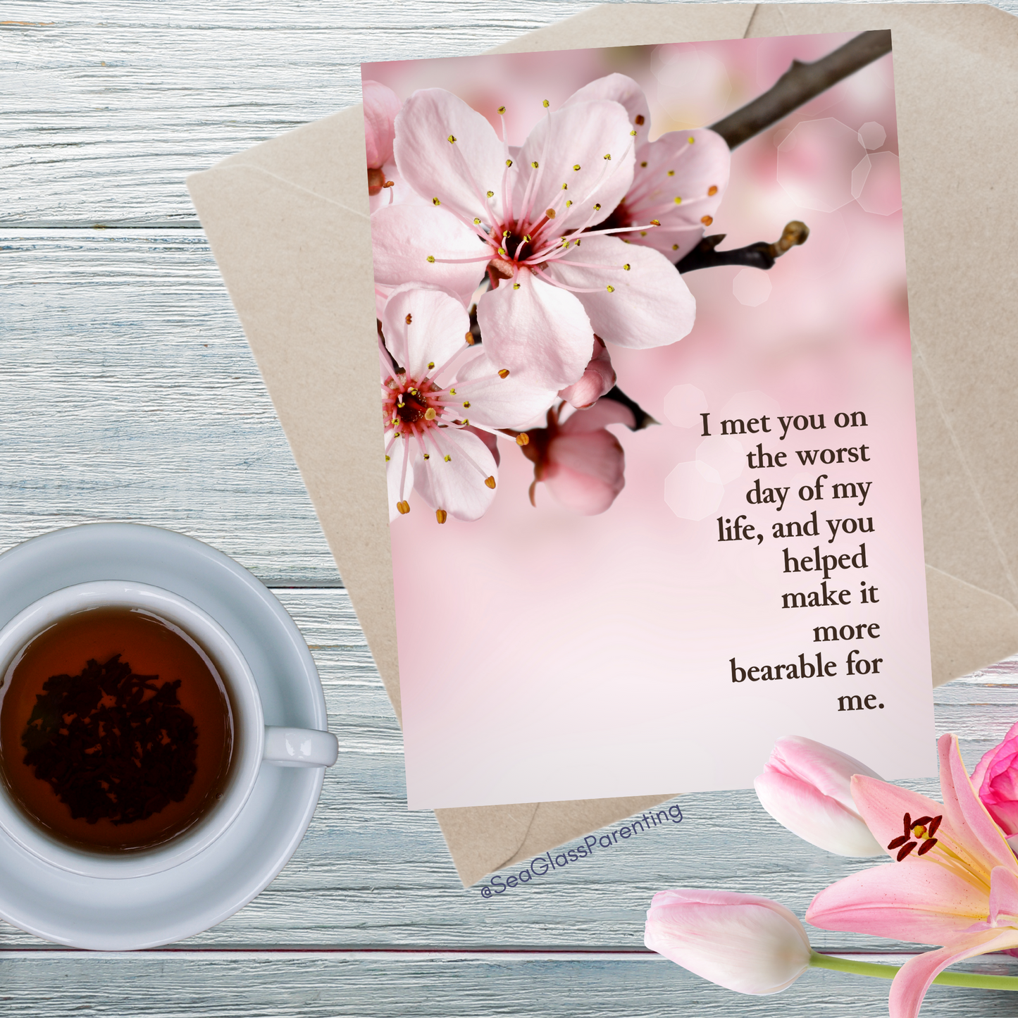 I Met You on the Worst Day of my Life—Provider Thank You (greeting card)